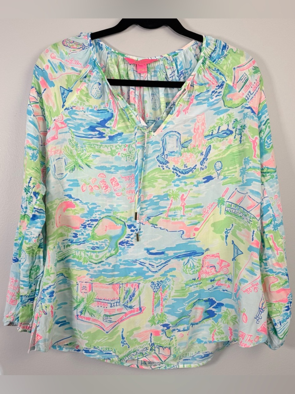 Lilly Pulitzer Willa Top Blouse S Honda Classic Long Sleeve Golf
RARE Pullover